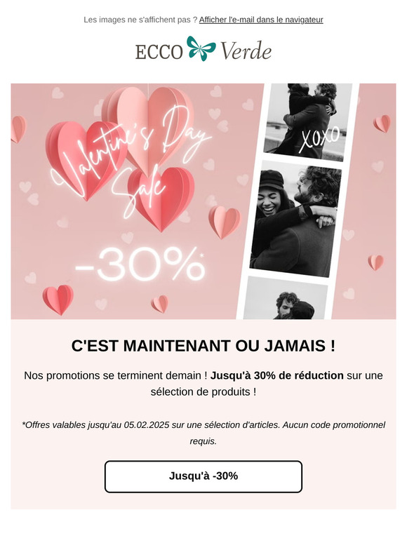 C'est l'heure des bonnes affaires : jusqu'à demain seulement !