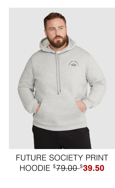 Grey Marle Future Society Print Hoodie