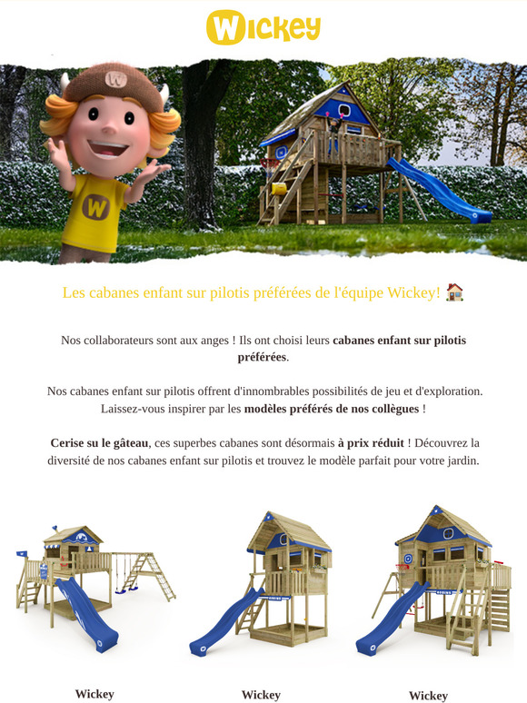Les cabanes enfant sur pilotis préférées de l'équipe Wickey ! 🏠