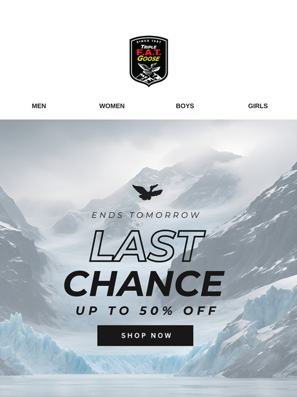 The End Of Season Sale Ends Tomorrow