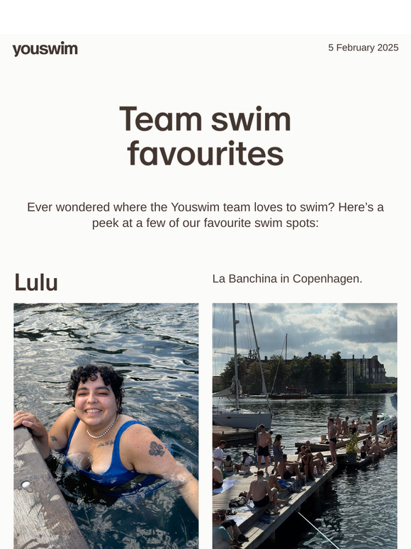 Team swim favourites.