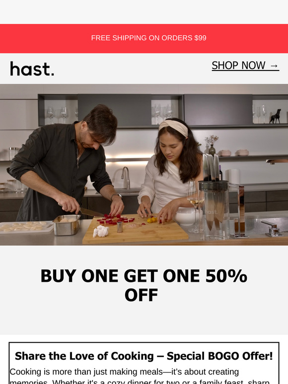 🔥 Cook Together & Save! Buy One, Get One 50% OFF 🔪
