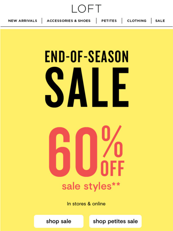 Final call: 50% off Lou & Grey!