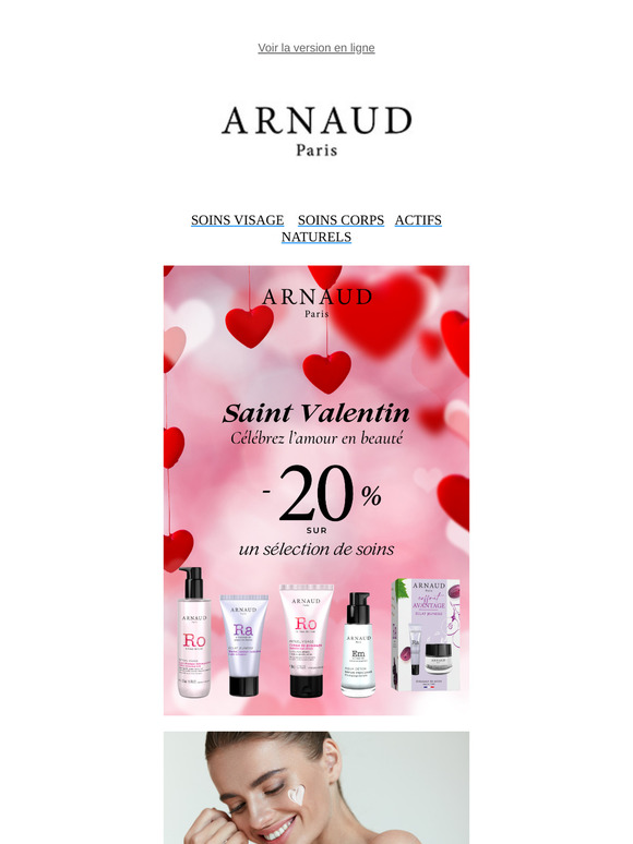 Sélection Saint-Valentin 💖 profitez de -20% sur une sélection de soins