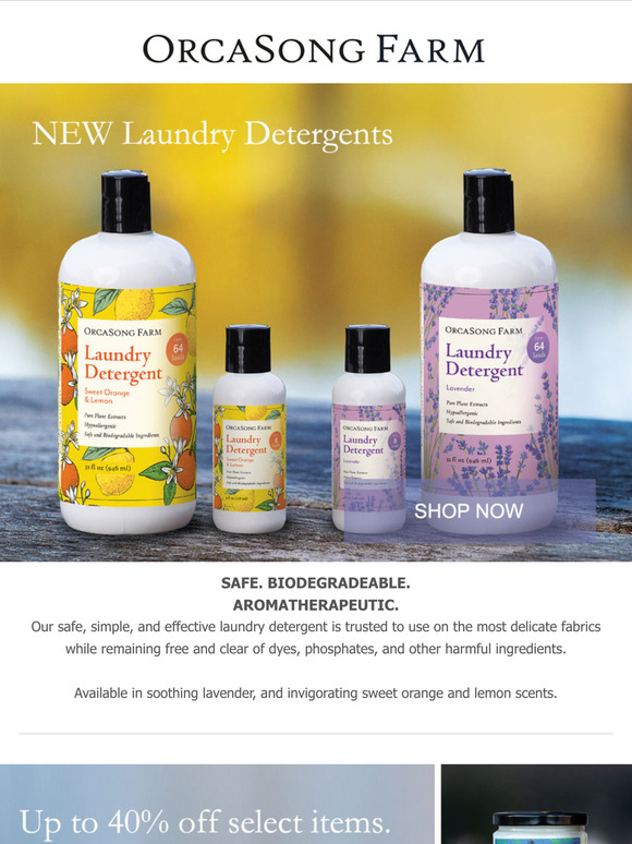 Elevate your laundry ritual. New! Laundry Detergents.