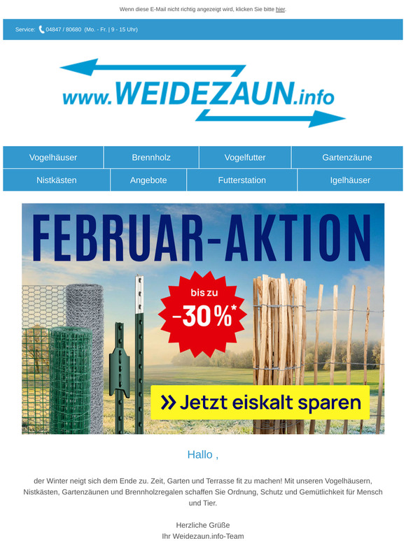 Bis zu 30% für Sie und Ihren Garten