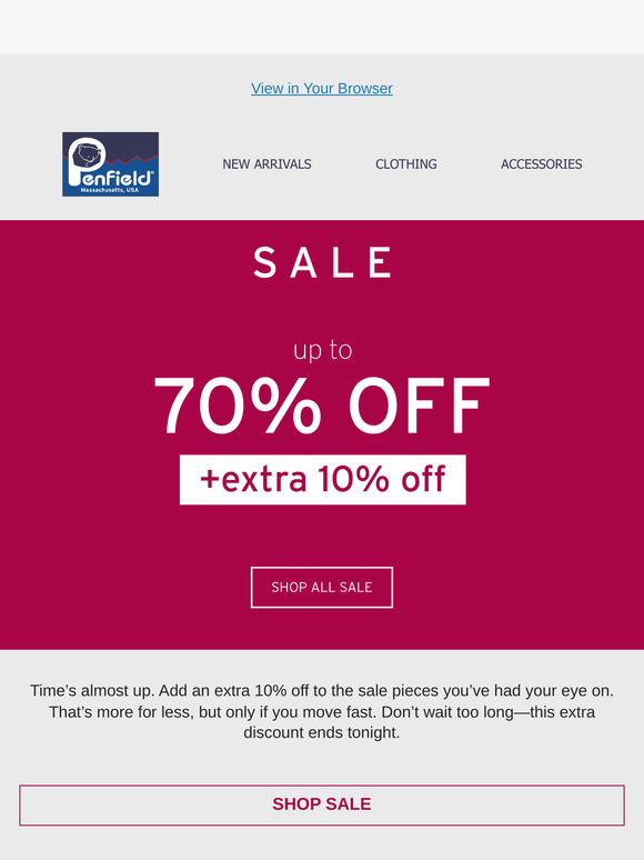Last Call: Extra 10% Off Ends Tonight