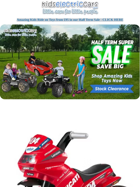 ❗ Get Half Term Ready ☀️ Amazing Kids Ride on Toys £95+❗ Shop Now