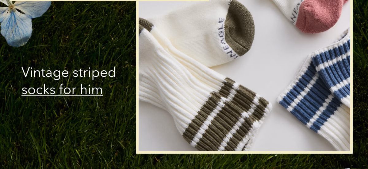 Vintage striped socks for him