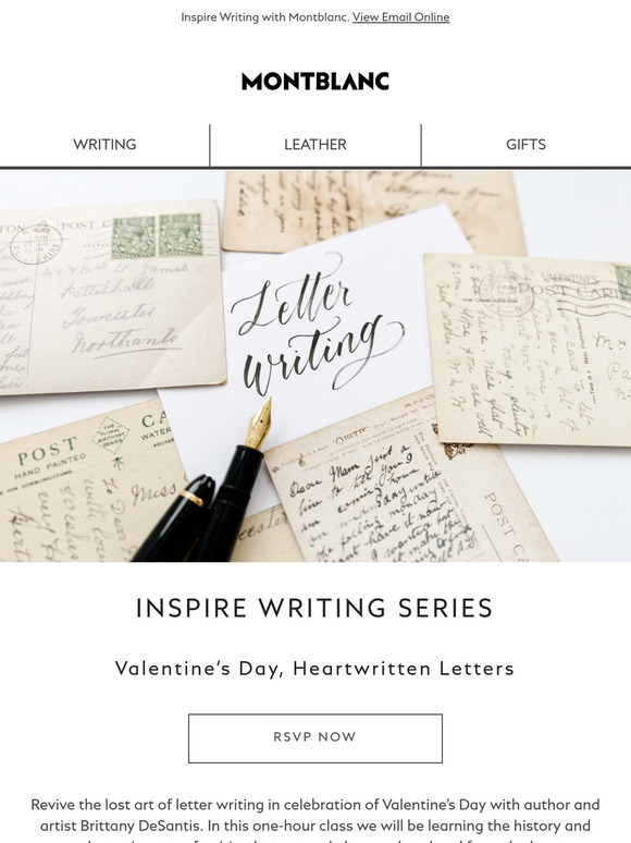 Join our next Inspire Writing class, Heartwritten Letters for Valentine's Day