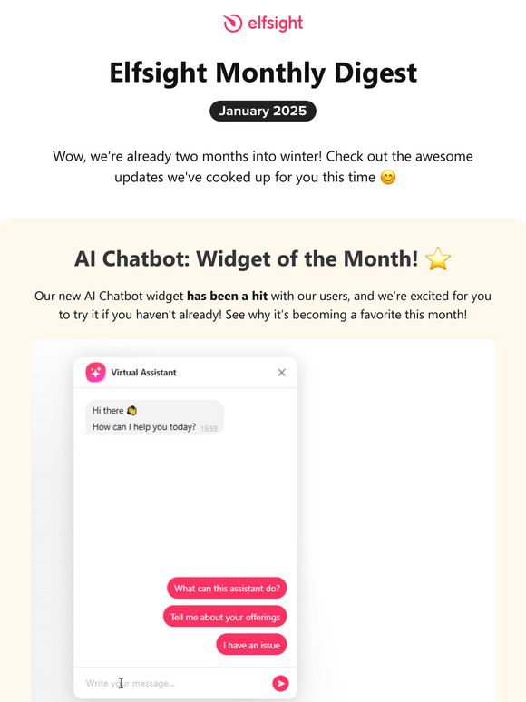 What's Up in Elfsight? January Digest ⛄