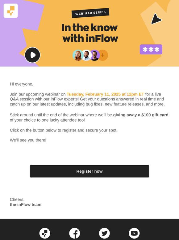 Webinar Sign Up (1 Week Reminder) inFlow: Live Q&A | What have we been up to?