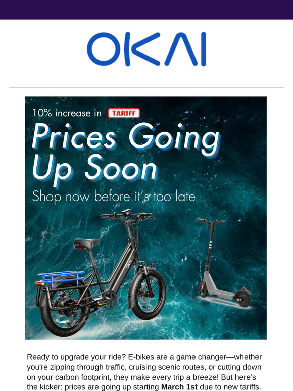 Last Chance for Current E-Bike Prices!