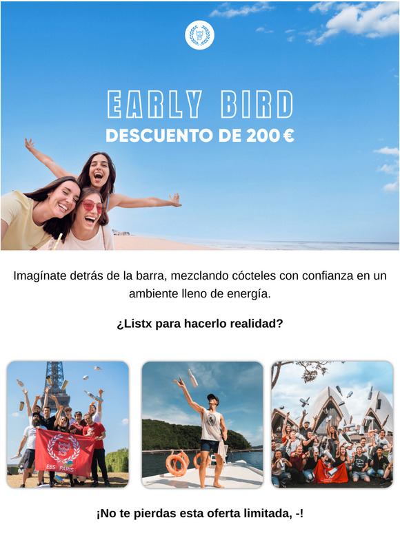Early Bird Special: €200 de descuento para llevar la delantera