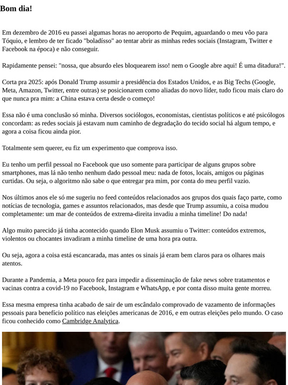 A China estava certa? (sobre bloquear as redes sociais americanas)