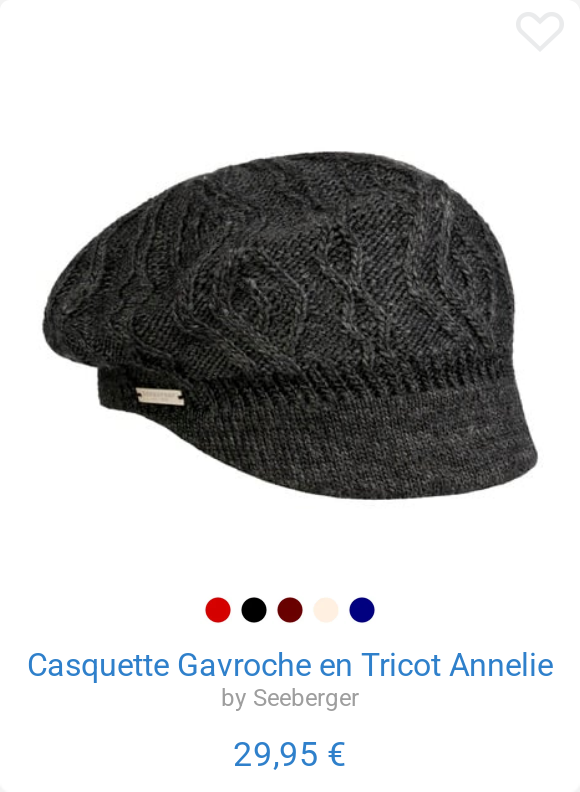 Casquette Gavroche en Tricot Annelie by Seeberger