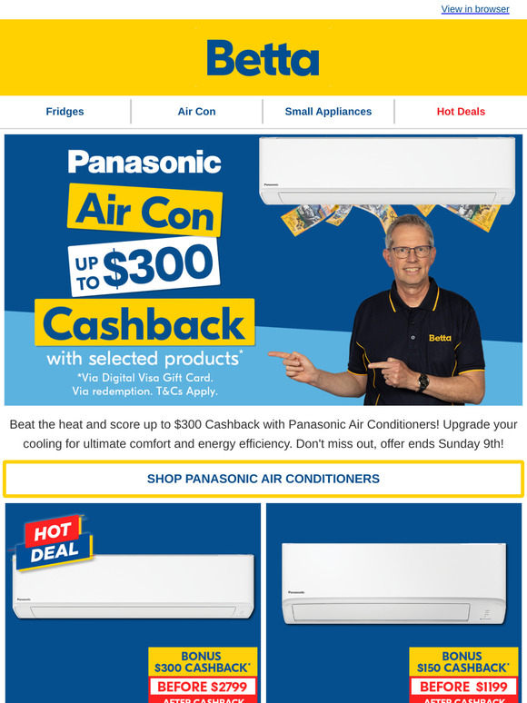 Score BIG! Up to $300 Cashback on Panasonic Air Cons! ❄️💰
