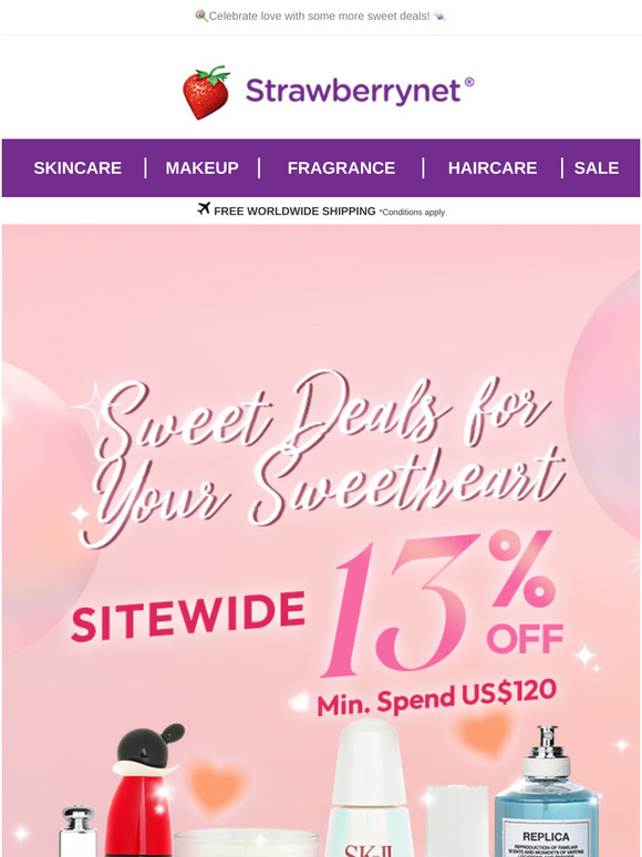 13% Off Sitewide💓to unlock romance for Valentine's Day🥰