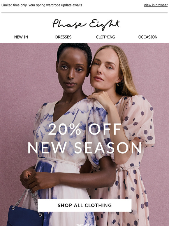 —, 20% off new season is here!