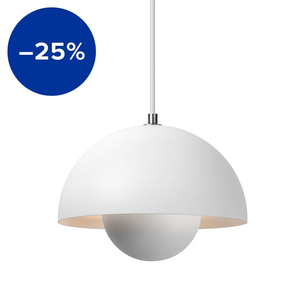 Flowerpot VP1 pendant, matt white