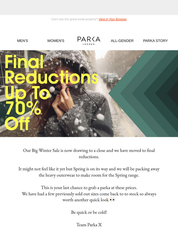 The Big Winter Sale - Final Reductions