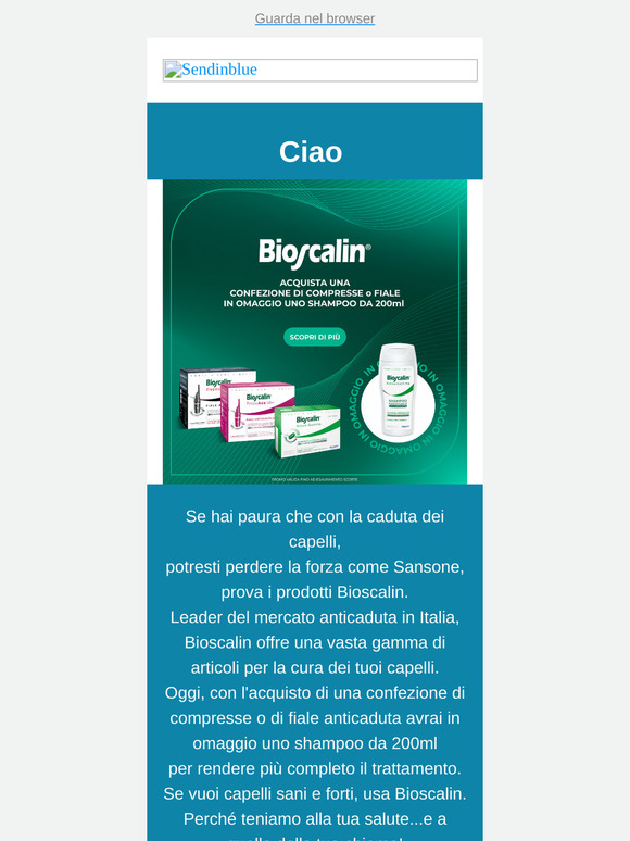 🔍​​Bioscalin: per te in omaggio lo shampoo da 200ml❗