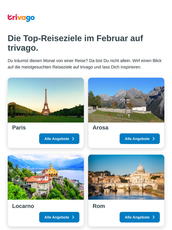 Wohin reisen Leute in deiner Nähe im Februar?