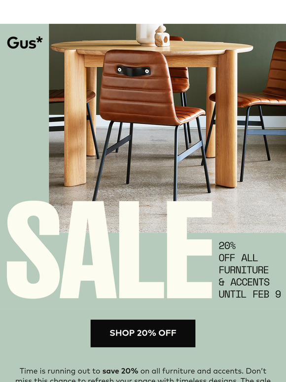 20% Off – Ends February 9