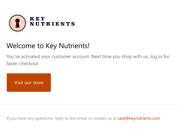 Customer account confirmation