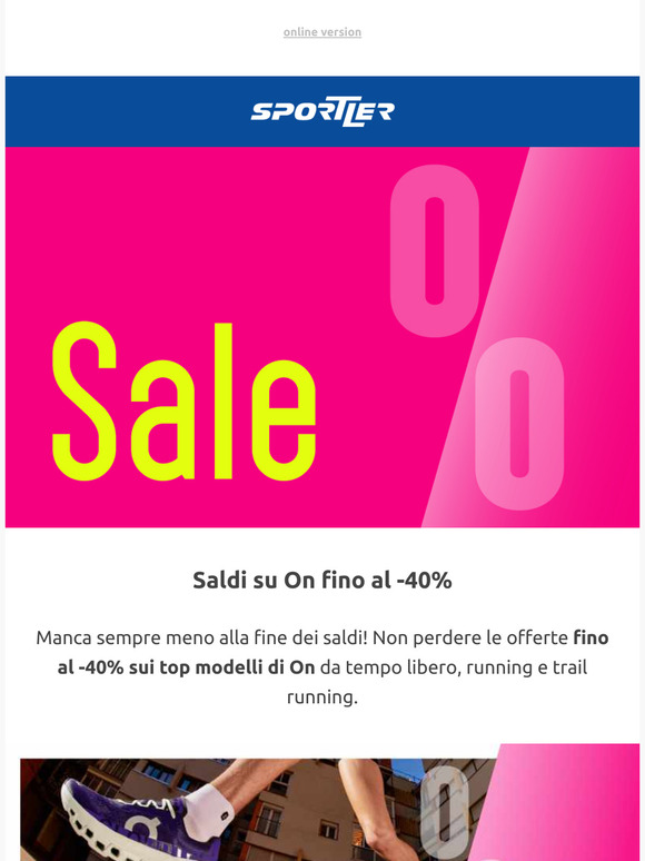 Scarpe ON fino al -40% 💥