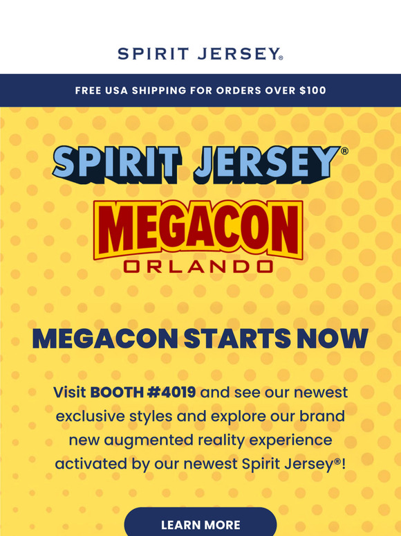 Megacon Starts Now With Spirit Jersey®!