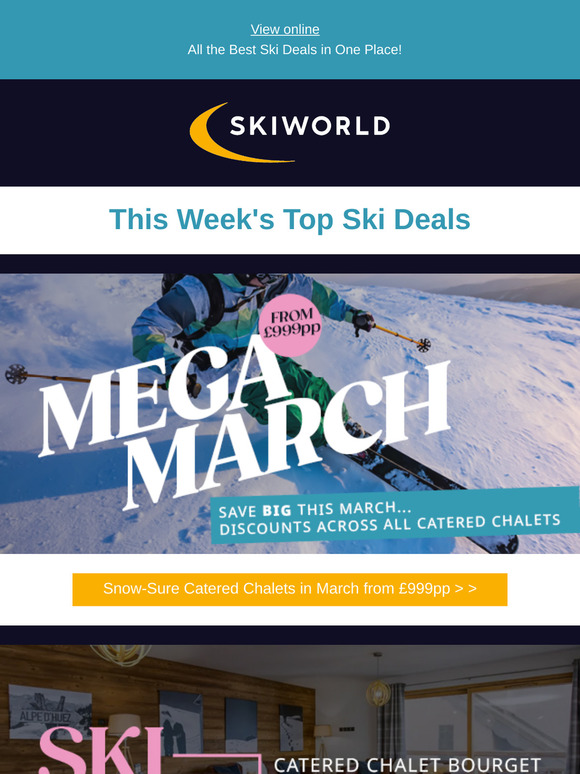 Chalets from £949pp, All-In Packages, Mega March, Next Season & More