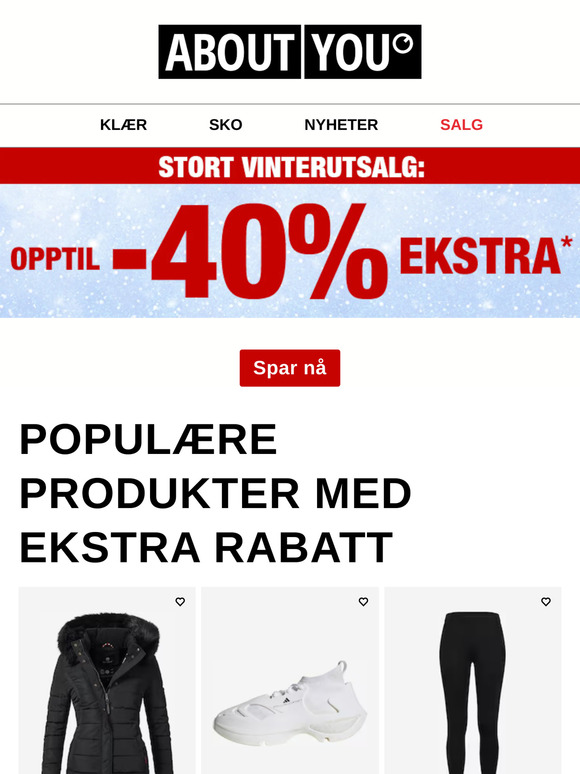Opptil -40 % EKSTRA rabatt