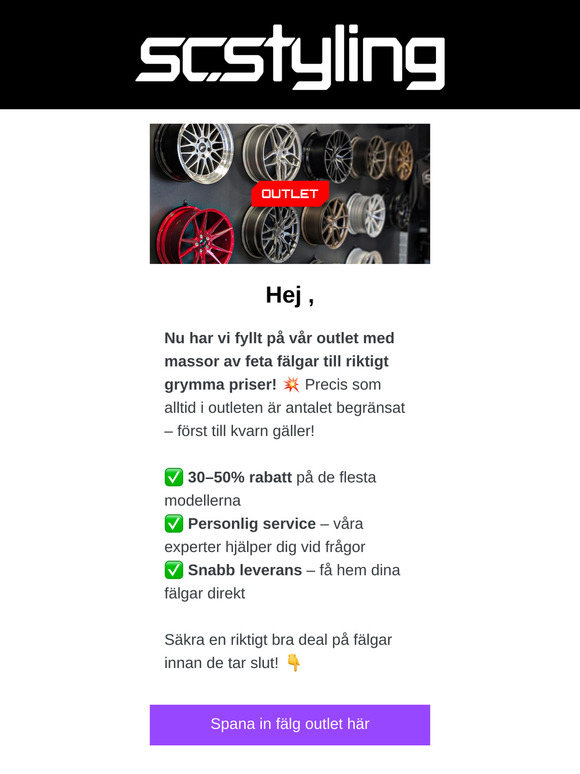 🔥 Fälg-outlet påfylld – Spara 30-50% idag