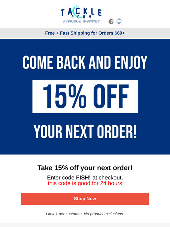 💲, 15% off your next order!💲