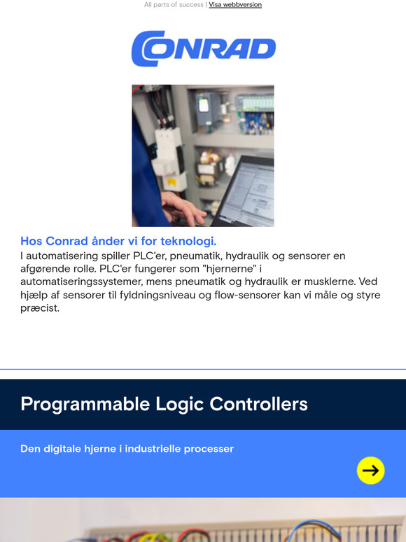 Fra pneumatik og hydraulik til PLC'er og meget mere.