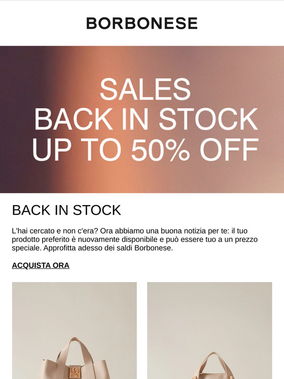 Saldi: back in stock!