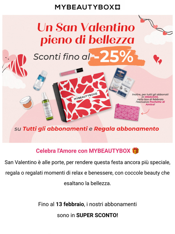 💘🎁 Fino al 25% di sconto per San Valentino!
