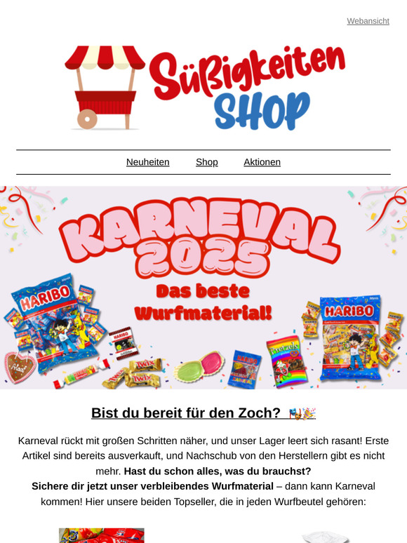 Jetzt letztes Wurfmaterial für Karneval 🎭🍬