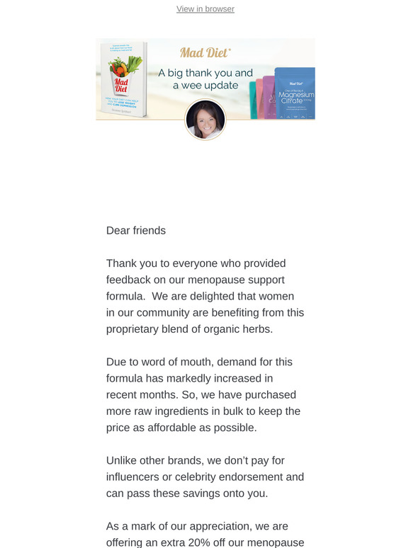 Menopause Support Discount!