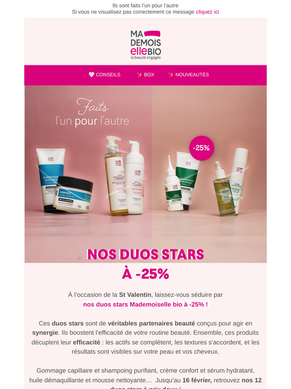 -25% : craquez pour nos duos stars 💘