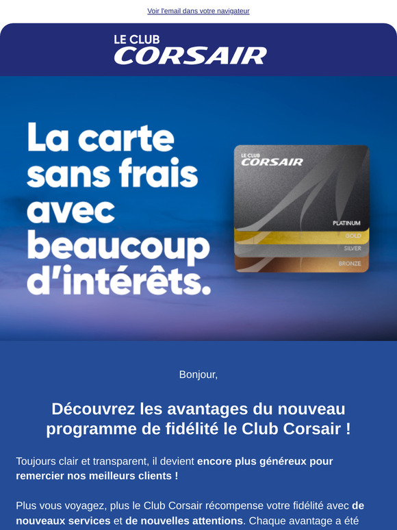 Le Club Corsair évolue pour plus de générosité ✈️💙