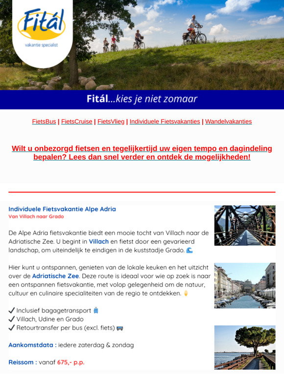 Fietsen richting de Adriatische Zee?