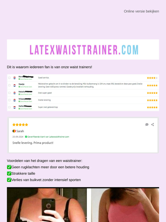 Waarom duizenden vrouwen kiezen voor onze Waist Trainers
