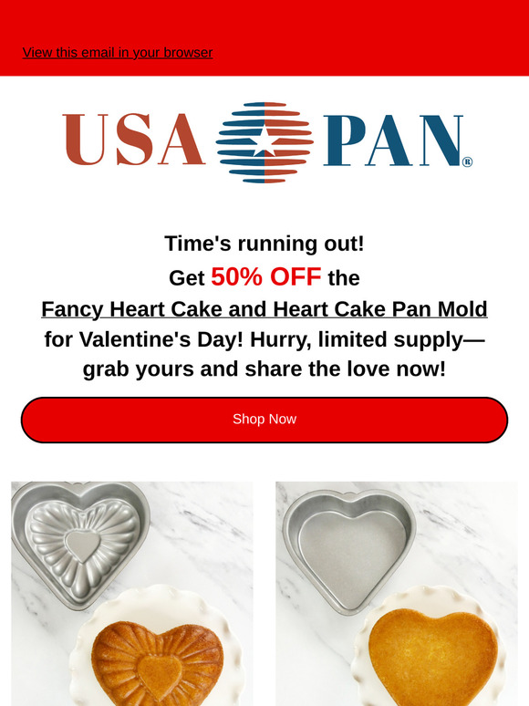 50% Off Heart Cake Pans – Limited Supply!