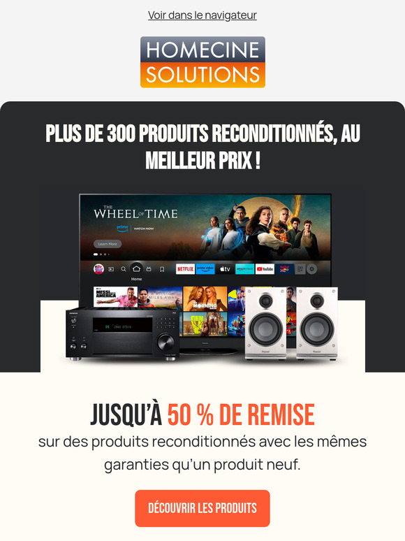 Jusqu'à 50 % de remise sur les produits reconditionnés