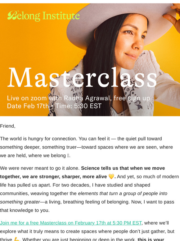 Free Community Building Masterclass // You’re Invited 💌