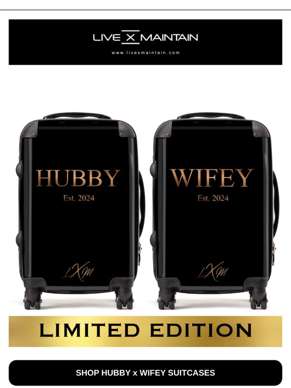 ❣️ Hubby & Wifey Suitcases - Valentines Gifts