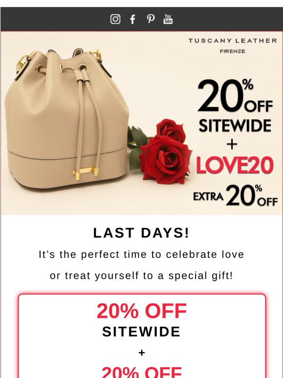⏳ LAST DAYS! 20% OFF SITEWIDE + EXTRA -20% even on sale items