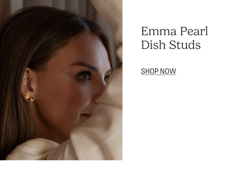 Shop the Emma Pearl Dish Studs
